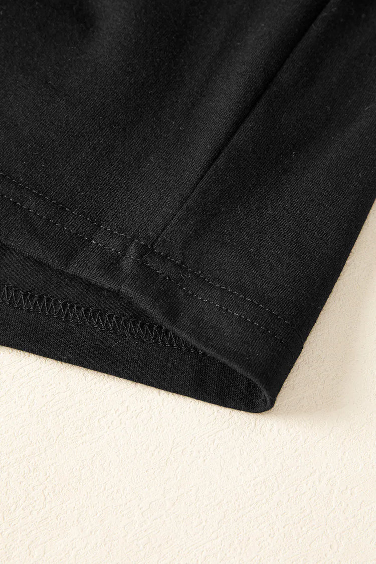 Black Sequin Pumpkin Face Halloween T Shirt Dear-Lover Dropshipping