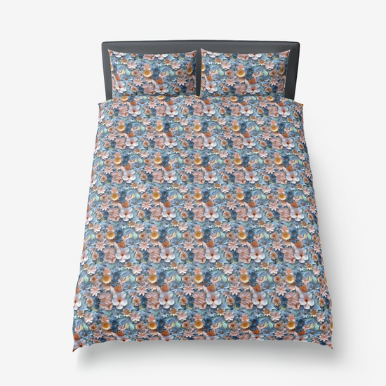 3D Floral Pattern Microfiber Duvet Cover in Many Sizes