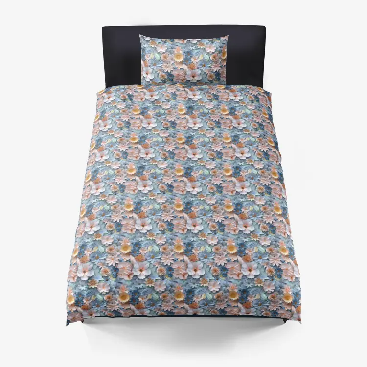 3D Floral Pattern Microfiber Duvet Cover in Many Sizes Printy6