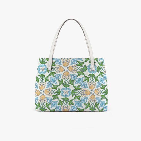High Quality Floral All Over Pattern Stylish Vegan Leather Tote Bag