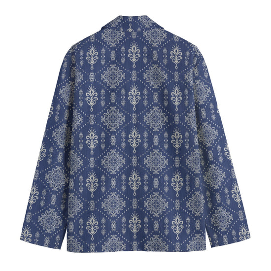Royal Blue Damask Pattern All-Over Print Men&