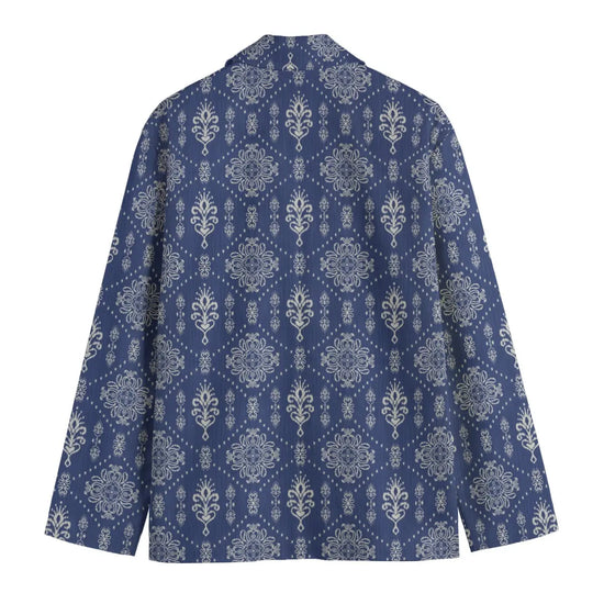Royal Blue Damask Pattern All-Over Print Men&