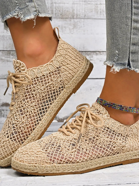 Breathable Woven Lace Up Vegan Leather Sneakers- Stylish, Casual Footw33c5bf233a7e44d8897f00297eae366f-Max-Origin