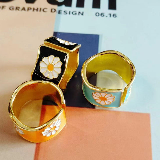 Mona Garden Drip Designer Fashion Open Ring