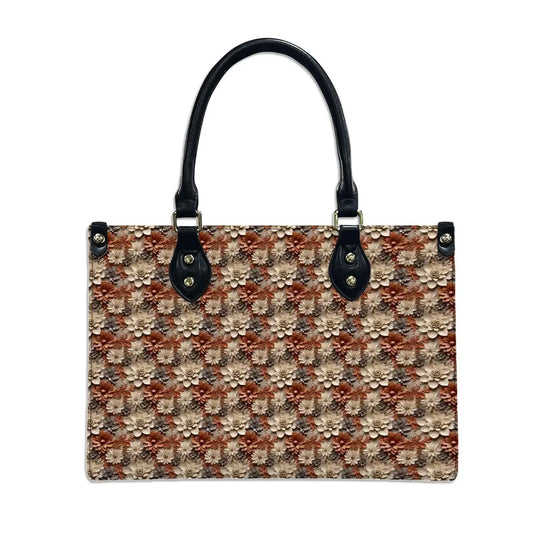 Pretty 3D Floral Pattern Tote Bag for Women The Aurora Touch