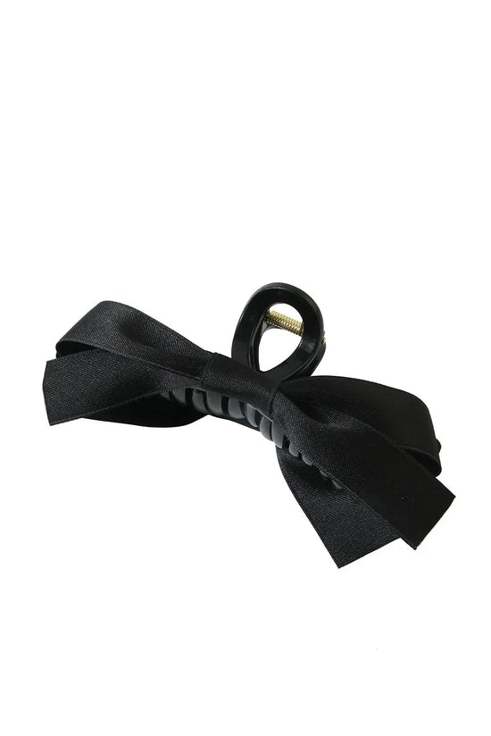 Black Bow Decor Large Hair Claw Clip The Aurora Touch