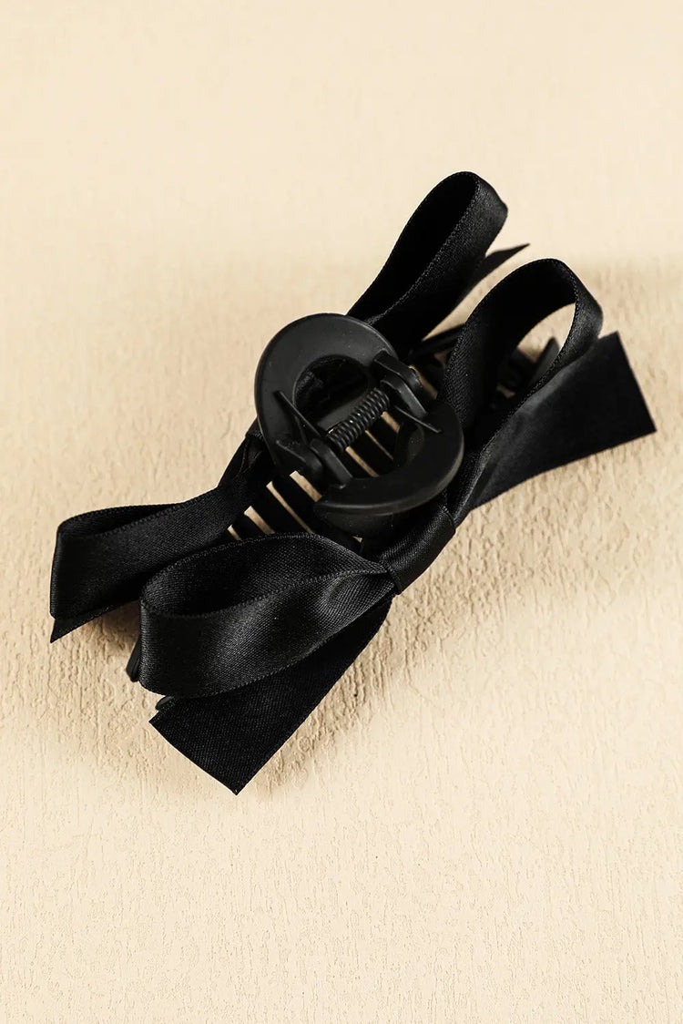 Black Bow Decor Large Hair Claw Clip The Aurora Touch