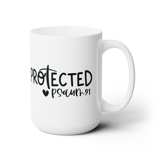 Ceramic Mug 15oz, Inspirational Christian scripture Psalm verse minimilist kitchen simple inpirational positive decor beverage mug