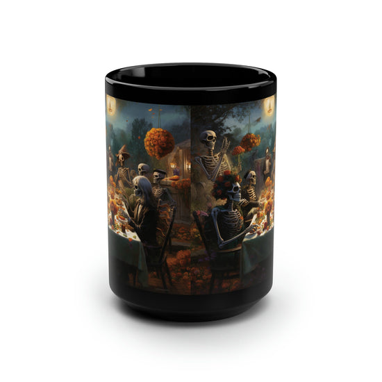 Day of the Dead Mug 15 oz dead mans party portrait design large coffee tea hot beverage kitchen accent cup
