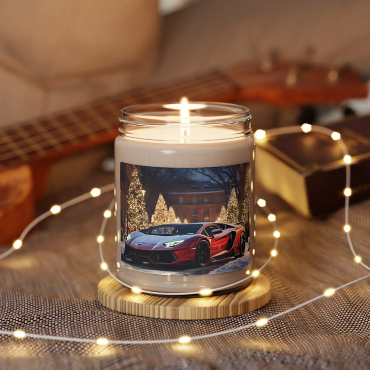 Holiday Scented Soy Candle | 9oz Holiday Red Lamborghini | Luxury Aromatherapy Candle | Perfect Gift for Christmas & New Year The Aurora Touch