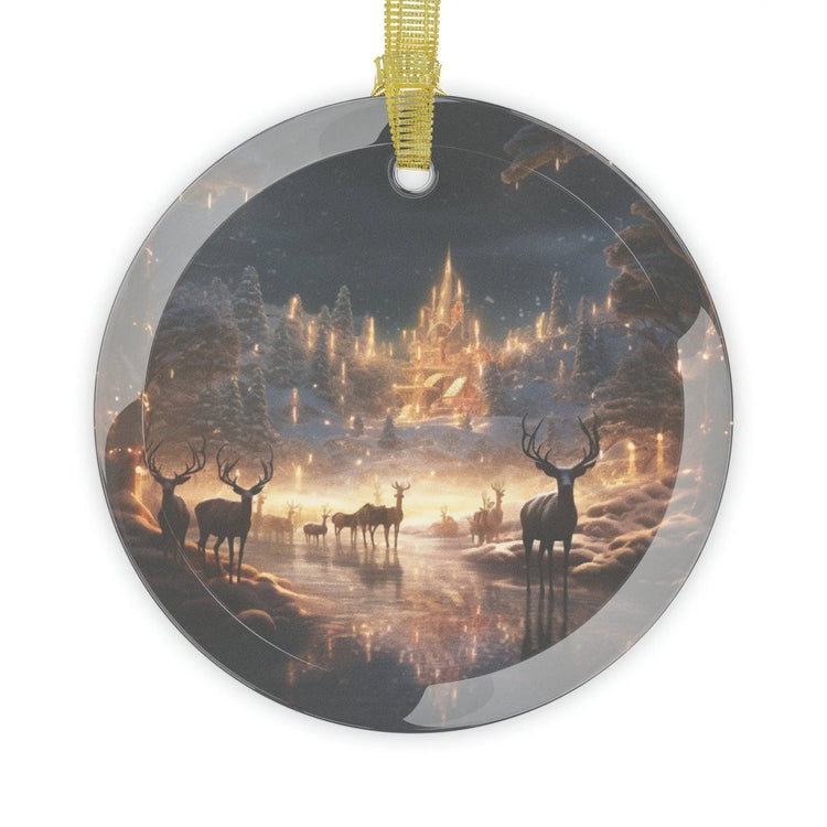 Glass Ornaments,Christmas scenery, tree decor, Holiday ornament, great small gift, Holiday Party gift, Home decor, Holiday gift exchange The Aurora Touch