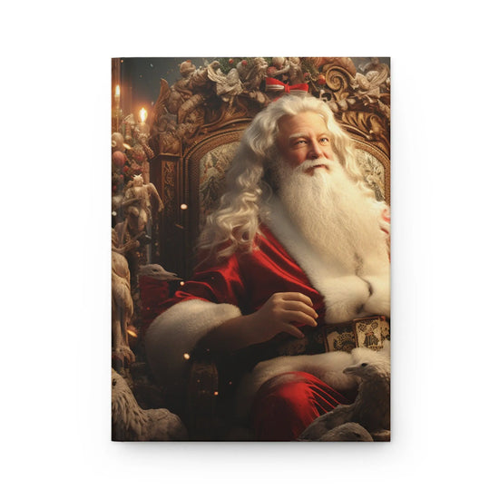 Hardcover Journal Matte, Christmas Journal, Holiday Notebook, Santa Book, Notekeeping Diary, Holiday gift, writers journal The Aurora Touch