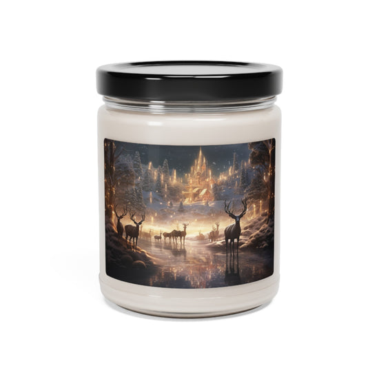 Scented Soy Candle, 9oz, Holiday Candles, Cinnamon scented candle, Best Selling, Gift for Family, Reindeer Xmas