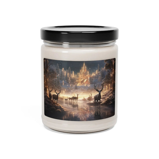 Scented Soy Candle, 9oz, Holiday Candles, Cinnamon scented candle, Best Selling, Gift for Family, Reindeer Xmas The Aurora Touch