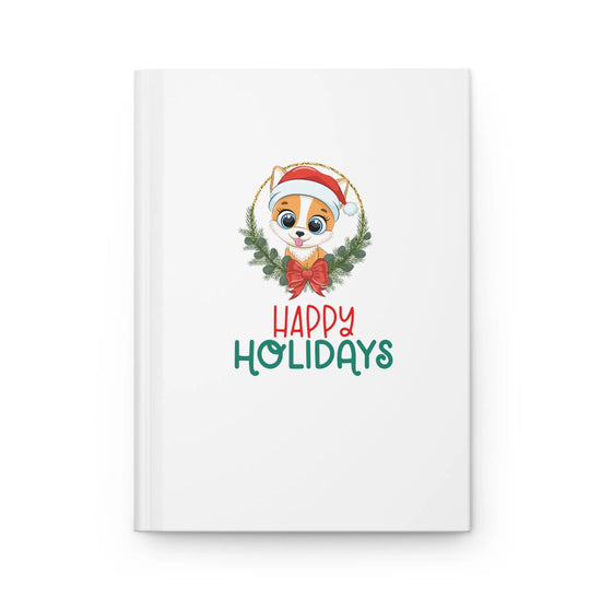 Hardcover Journal Matte, Daily Diary, Holiday Journal, Xmas Notebook, Adorable note journal, stocking stuffers, great xmas gift The Aurora Touch