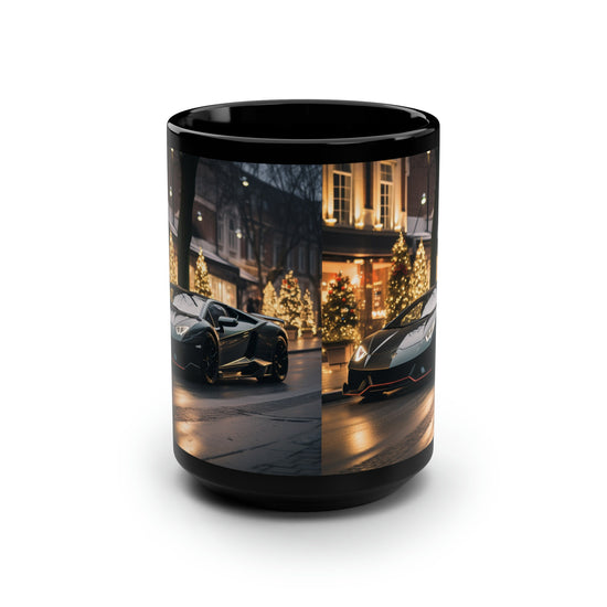 Black Mug, 15oz, Christmas in style, Luxury Mug, Black Coffe Mug, Holiday Gift, Designer Mug, gift for dad