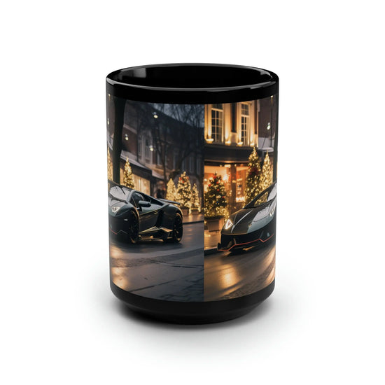 Black Mug, 15oz, Christmas in style, Luxury Mug, Black Coffe Mug, Holiday Gift, Designer Mug, gift for dad The Aurora Touch