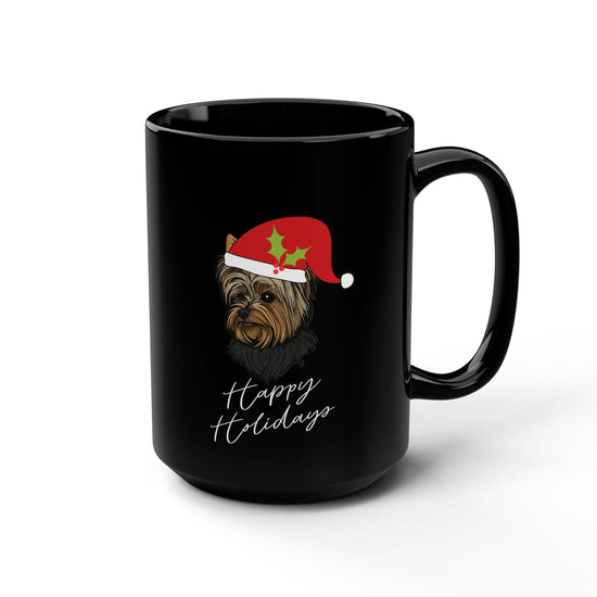Holiday Mug, 15oz, Yorkie, Dog Lovers Mug, Holiday Mug, Xmas gift, Holiday Decor, Kitchen Decor, Tall Coffee Mug The Aurora Touch