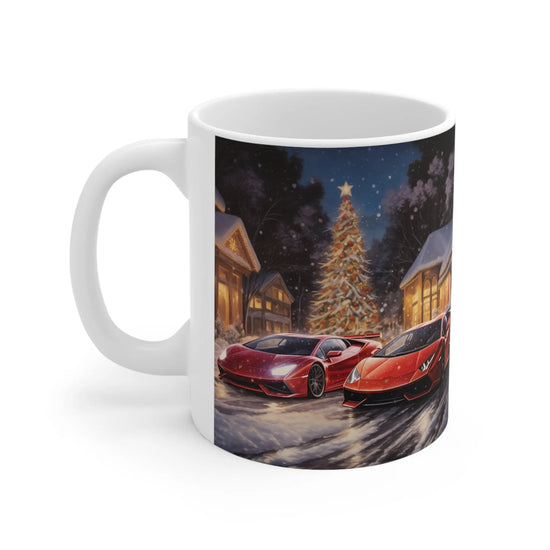 Ceramic Mug 11oz, Holiday Mugs, Exotic Car items, Fancy Mugs, Xmas gifts, Great gift for Dad, Stockbroker gift, Gift for men The Aurora Touch