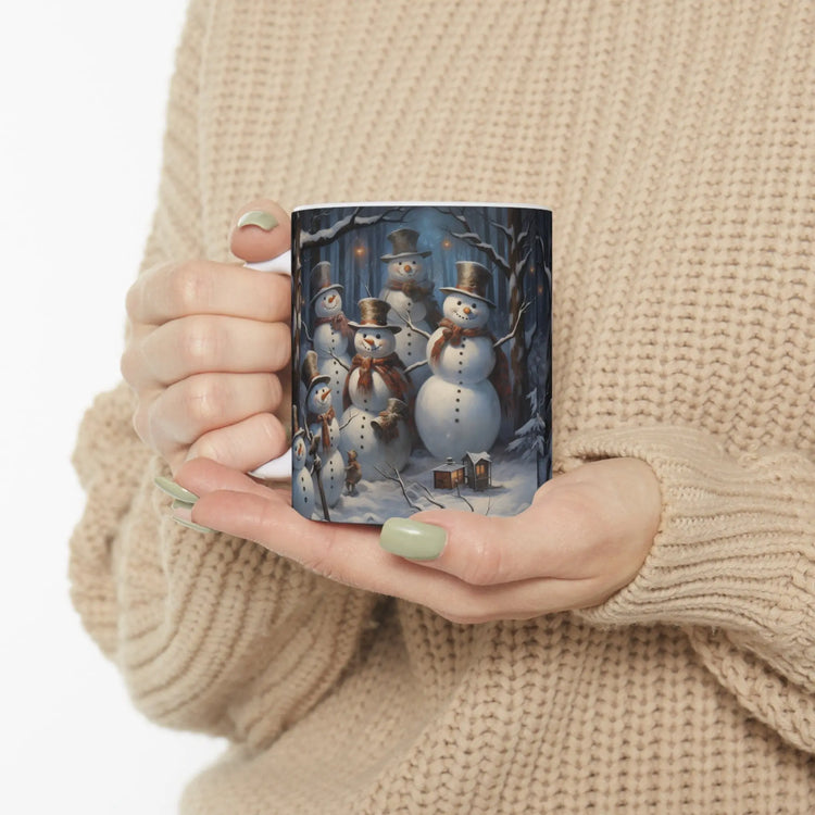 Ceramic Mug 11oz, Snowman Design, Holiday Mug, Xmas items for sale, Holiday Novelty, Hot Coffee Mug, Tea cup, Xmas gift The Aurora Touch