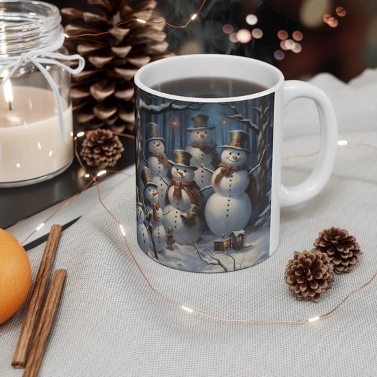 Ceramic Mug 11oz, Snowman Design, Holiday Mug, Xmas items for sale, Holiday Novelty, Hot Coffee Mug, Tea cup, Xmas gift The Aurora Touch