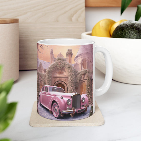 Ceramic Mug 11oz, Classic pink luxury luscious theme kitchen dress up decor cup great gift for executive poweful inspirational boss