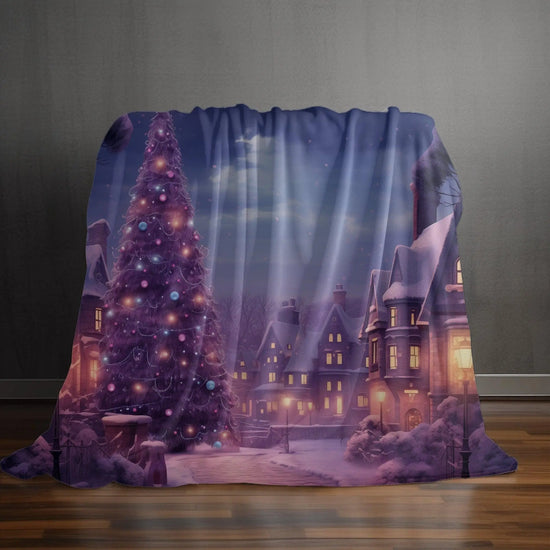 Luxurious Velveteen Plush Blanket - Cozy Purple Christmas Blanket Sale The Aurora Touch