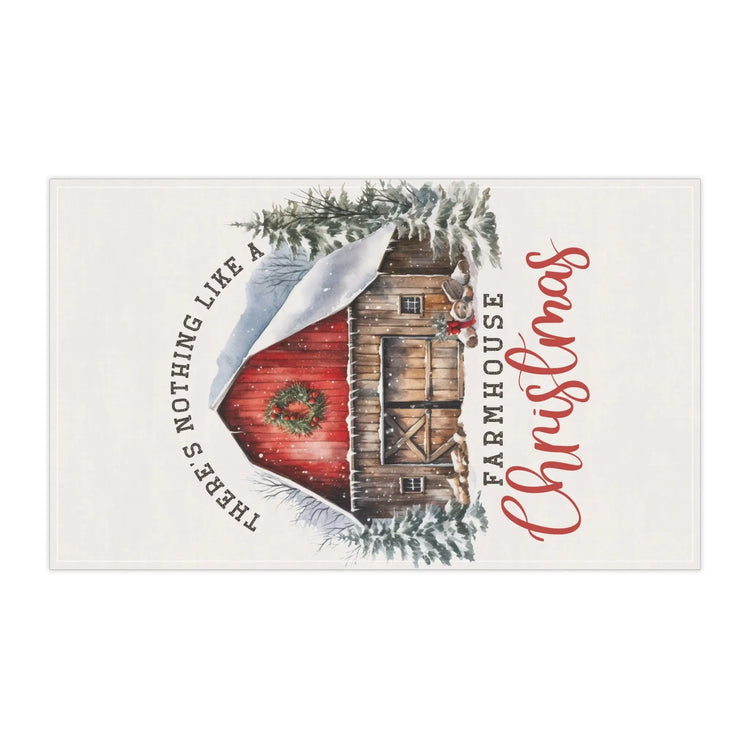 Farmhouse Xmas Tea Towel, Hand Towel, Cooking Towel, xmas gifts, Kitchen decor, Designer Tea Towel, Holiday Towel The Aurora Touch