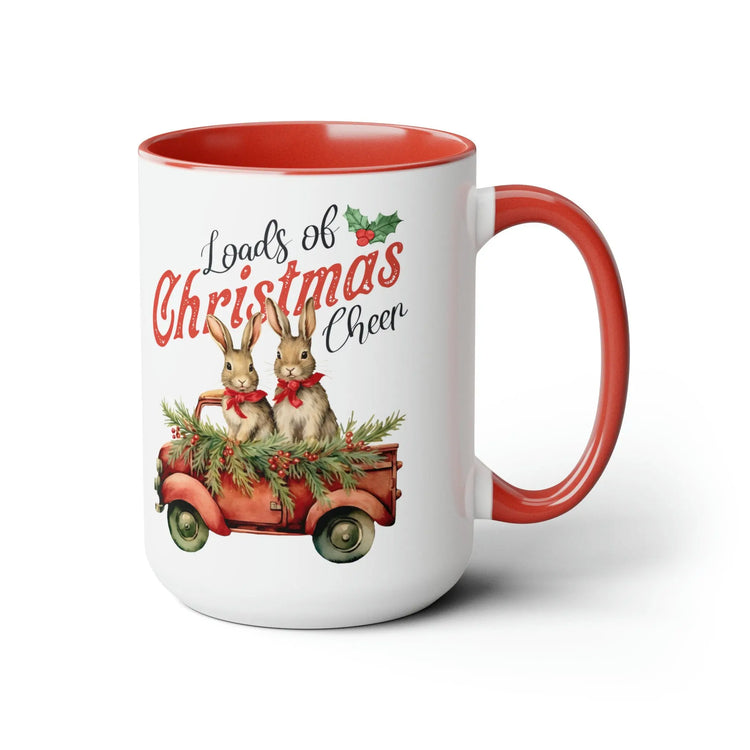 Two-Tone Coffee Mugs 15oz | Holiday & Office Mugs | Perfect Xmas Gifts | Novelty Farmhouse Kitchen Mugs | Country Holiday Coffee Cup The Aurora Touch