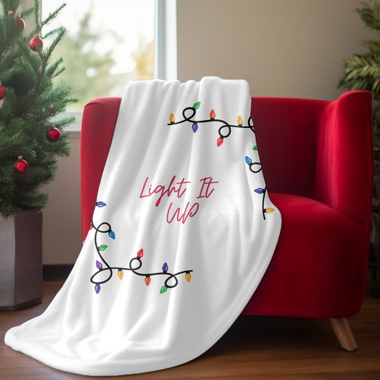 Velveteen Xmas Holiday Plush Blanket warm fuzzy bed spread covering couch festive novelty any room throw