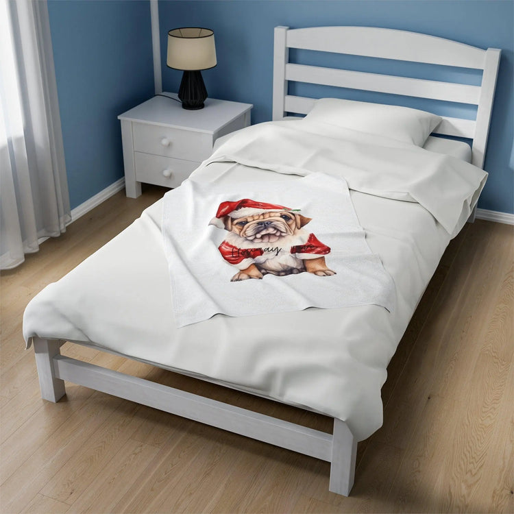 Pet Lover Velveteen Blanket, Winter Bed Cover, Dog Print, Pet Lover Gift, Animal Print Blanket, Cozy Warm Throw, Holiday Blanket The Aurora Touch