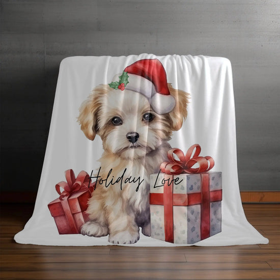 Velveteen Plush Blanket, Holiday Bed cover, Cute designer blankets, Festive Holiday items, White Winter Blanket, Fleece bed Cover The Aurora Touch