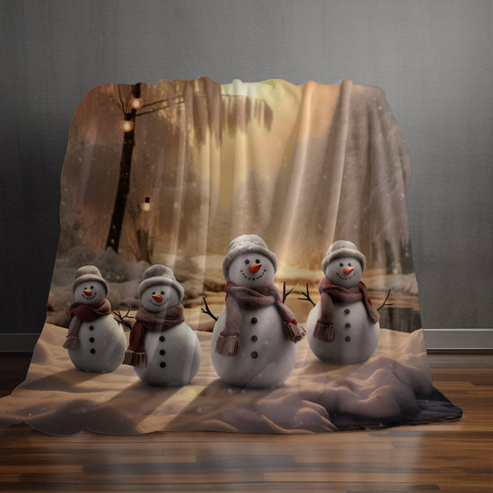 Velveteen Plush Blanket, Holiday Snowmen Designs, Xmas Holiday Bedspread, Designer Comfort, Novelty spread, Bed Designs, Xmas Bedroom