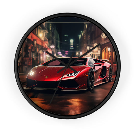 Wall Clock, Red Hot Lamborghini bachelor student dorm office home fancy exotic luxury car wall art