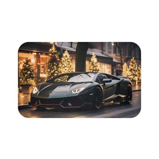 Luxury Black Lamborghini Bath Mat - Designer Bathroom Rug for Stylish Home Decor