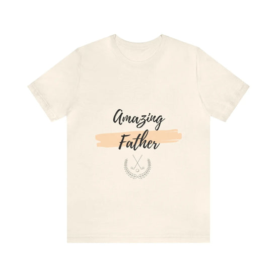 Amazing Father Jersey Short Sleeve Tee, Casual Minimilist Golf Theme Print Everyday Wear The Aurora Touch