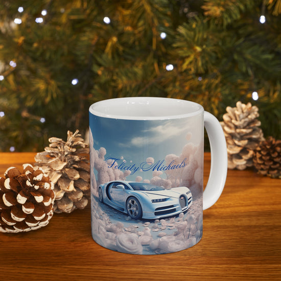 Ceramic Mug 11oz, Personalized Fancy Mug, Stylish Bugatti Design Mug, Fancy Car Portrait, Exotic Car Display, Valentine gift, sexy items