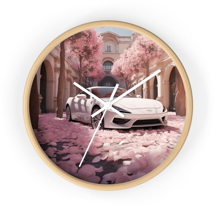 Wall Clock, White Lamborghini Design, Exotic Car Portrait, Perfect Valentines gift, Significant other gift, Sweet 16 Bday gift, Office Clock