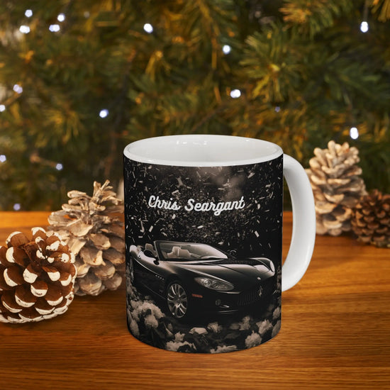 Ceramic Mug 11oz, Personalized Black Coffee Mug, Luxury Car Design, Upscale fancy mug, Valentine gift, Son Bday gift, Entrepreneur gift The Aurora Touch