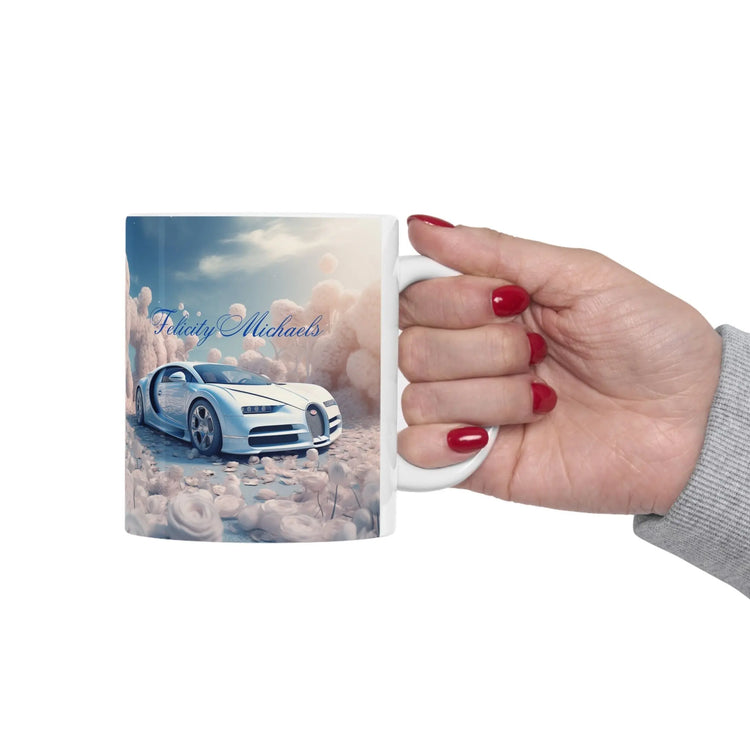 Ceramic Mug 11oz, Personalized Fancy Mug, Stylish Bugatti Design Mug, Fancy Car Portrait, Exotic Car Display, Valentine gift, sexy items The Aurora Touch