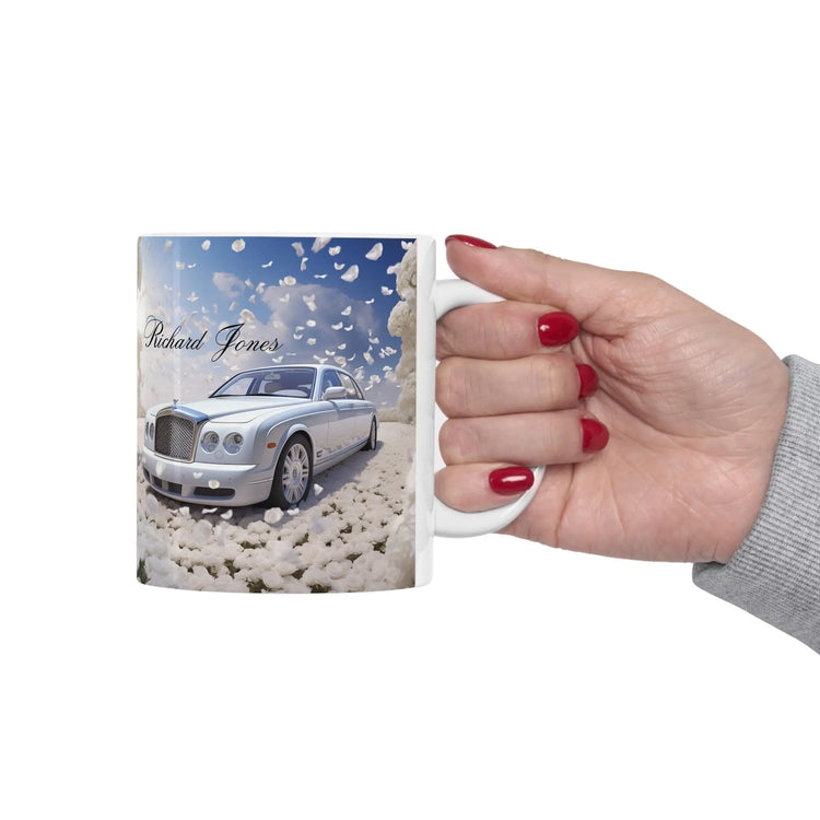 Ceramic Mug 11oz, Personalized Coffee & Tea Mug, Rolls Royce Car Design Mug, Fancy Vehicle items, Sophisticated Valentine gift The Aurora Touch