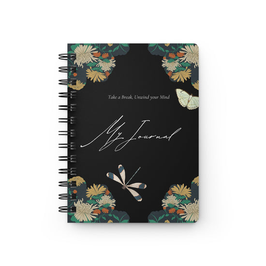 Spiral Bound Journal, Personal Daily Journal, Beautiful Design Spiral Notebook, Daily Meditation Diary, Stylish Sturdy notebook