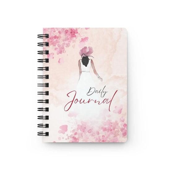 Spiral Bound Journal, pretty pink daily journal, Diary of the Day, Thoughtful writing book, Daily Inspirations, Affirmation Journal The Aurora Touch