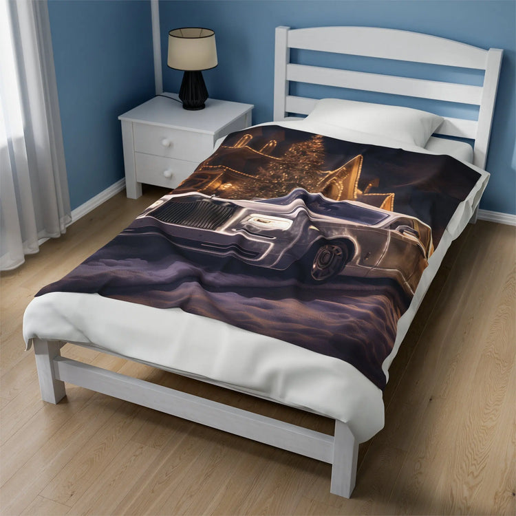 Velveteen Plush Blanket, Luxury Rolls Royce Soft Cozy Bedroom Decor Boy Gift Man Cave Blanket, Xmas Holiday Bed Blanket The Aurora Touch