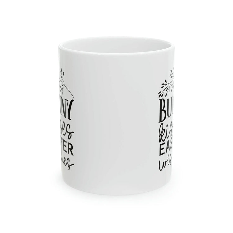 Ceramic Mug, 11oz, Easter Bunny Minimilist coffee mug, Springtime Festive Mug, simple sweet tea cup, great home decor