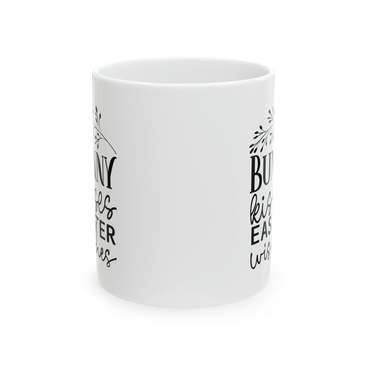 Ceramic Mug, 11oz, Easter Bunny Minimilist coffee mug, Springtime Festive Mug, simple sweet tea cup, great home decor