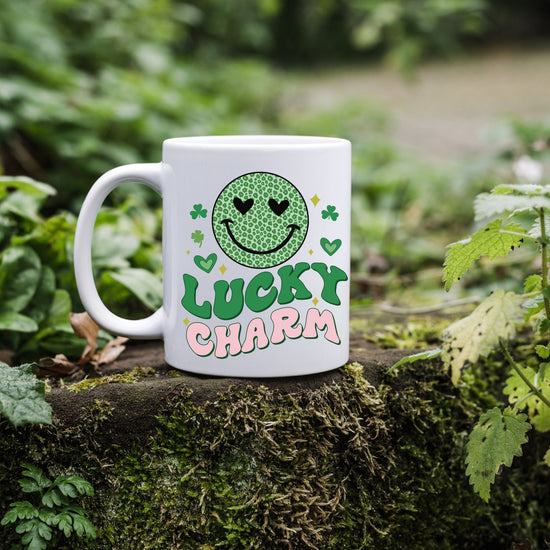 Ceramic Mug 11oz, Lucky charm mug, St. Pattys Day coffee cup, Cute Green Holiday Mug, Special Someone gift, Adorable Novelty tea cup