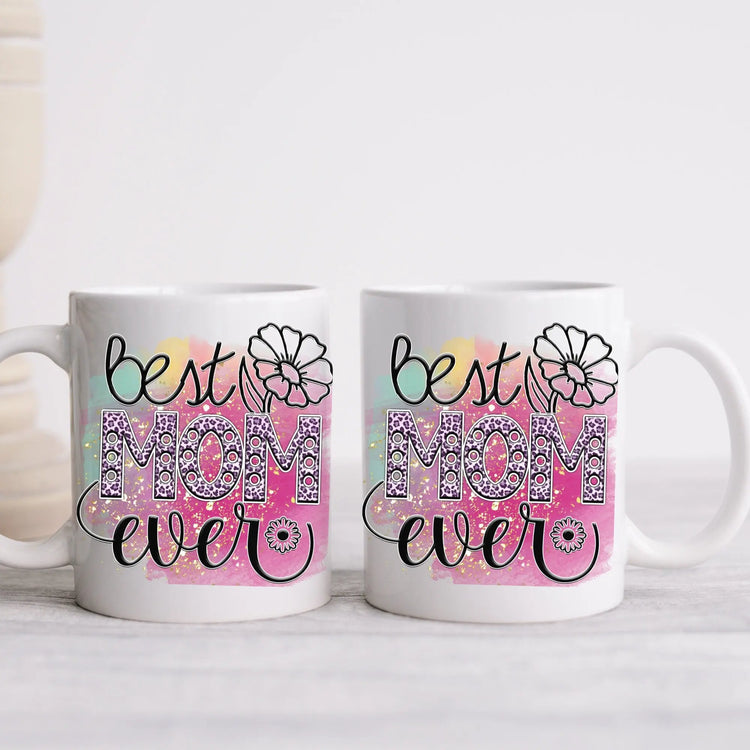 Ceramic Mug, 11oz, Best Mom Ever Mug, Great Mothers Day Gift, Special Mommy Mug, Stylish Coffee Cup, Green Tea Cup The Aurora Touch