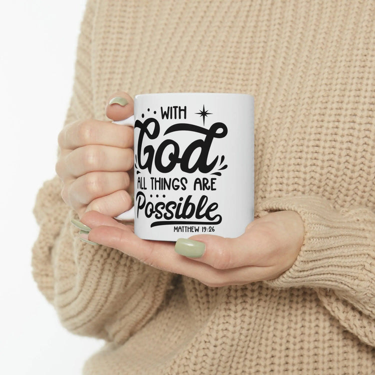 Ceramic Mug, 11oz, Christian faith everyday positive Bible verse coffee tea mug great Teacher student pastor gift The Aurora Touch