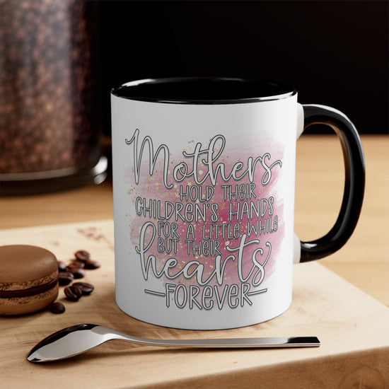 Accent Coffee Mug, 11oz, Heartfelt Mother loving messge two tone coffee tea handle pretty mom beverage drinking cup mug